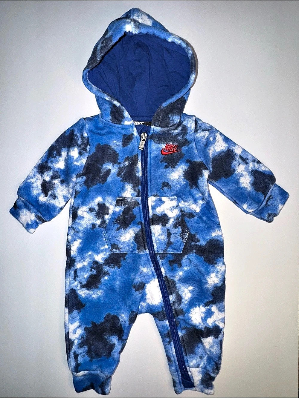 Nike Baby Essentials Hooded Coverall Tie-Dye Footie Baby 3M